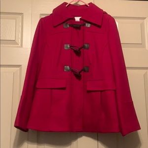 Red Croft and Barrow Wool Peacoat- S